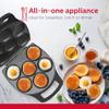 Holstein Housewares Non-Stick 6-Section Multi-Food Maker - Arepas, Mini Pancakes, Corncakes and More, 6-PC, Matte Black view 2