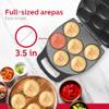 Holstein Housewares Non-Stick 6-Section Multi-Food Maker - Arepas, Mini Pancakes, Corncakes and More, 6-PC, Matte Black view 4