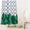 Society6 Shower Curtain - Bathroom Decor by 83 Oranges - Extra Long Fabric Shower Curtains for Bathroom, 71" x 74", Leaves and Tiles view 2