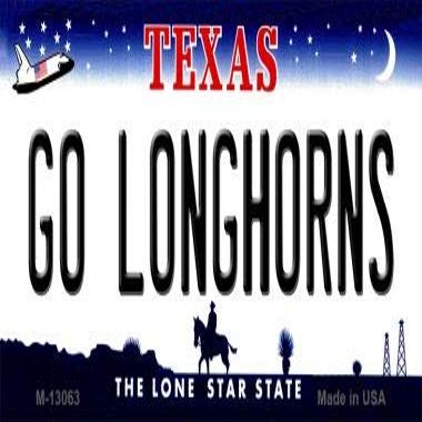 Go Longhorns Novelty Metal Magnet M-13063