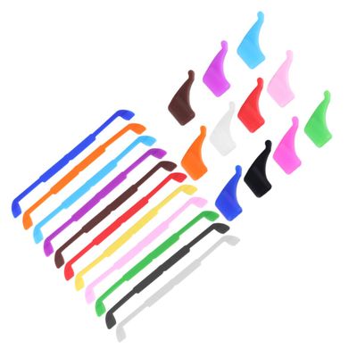 EXCEART 12pcs Silicone Eyeglass Strap Holder of Ear Caps Non- Elastic Ropes for Sports Hiking and Daily Use Random Mixed Colors