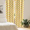 Ambesonne Cartoon Window Curtains, Bumble Bee Along Honey Comb Pattern Hexagonal Themed Illustration, Lightweight Decor 2-Panel Set with Rod Pocket, Pair of - 28" x 95", Orange White view 4
