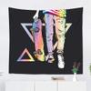 Qryipd Tapestry Wall 60 X 80 Inch Boy Skater in Jeans and Sneakers Skateboard Street Cultures Girl Print Polyester Wall Decor for Bedroom Livingroom Dorm Decoration view 1