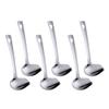 6 Pcs Silver Soup Spoon, Stainless Steel Titanium Plated Table Spoons, Durable Soup Spoon for Soup Cereal Sauces Stews-Dishwasher Safe(8.7 inches/22cm) view 1