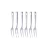 6 Pcs 9.6 in Silver Meat Forks for Kitchen, Stainless Steel Titanium Plated Dinner Fork, Ergonomic Integral Forming Mirror Polish-Dishwasher Safe view 1