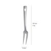6 Pcs 9.6 in Silver Meat Forks for Kitchen, Stainless Steel Titanium Plated Dinner Fork, Ergonomic Integral Forming Mirror Polish-Dishwasher Safe view 2