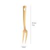 6 Pcs 9.6 in Gold Meat Forks for Kitchen, Stainless Steel Titanium Plated Dinner Fork, Ergonomic Integral Forming Mirror Polish-Dishwasher Safe view 2