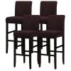 Lellen Bar Stool Covers Set of 4 Stretch Bar Stool Chair Cover Slipcovers Knitted Jacquard Counter Stool Bar Chair Covers Reusable Pub Counter Stool Chair Covers for Kitchen Dining Room (Coffee) view 1