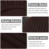 Lellen Bar Stool Covers Set of 4 Stretch Bar Stool Chair Cover Slipcovers Knitted Jacquard Counter Stool Bar Chair Covers Reusable Pub Counter Stool Chair Covers for Kitchen Dining Room (Coffee) view 3