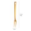 6 Pcs 12.3 in Gold Meat Forks for Kitchen, Stainless Steel Titanium Plated Dinner Fork, Ergonomic Integral Forming Mirror Polish-Dishwasher Safe view 2