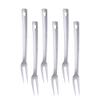 6 Pcs 12.3 in Silver Meat Forks for Kitchen, Stainless Steel Titanium Plated Dinner Fork, Ergonomic Integral Forming Mirror Polish-Dishwasher Safe view 1