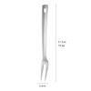 6 Pcs 12.3 in Silver Meat Forks for Kitchen, Stainless Steel Titanium Plated Dinner Fork, Ergonomic Integral Forming Mirror Polish-Dishwasher Safe view 2