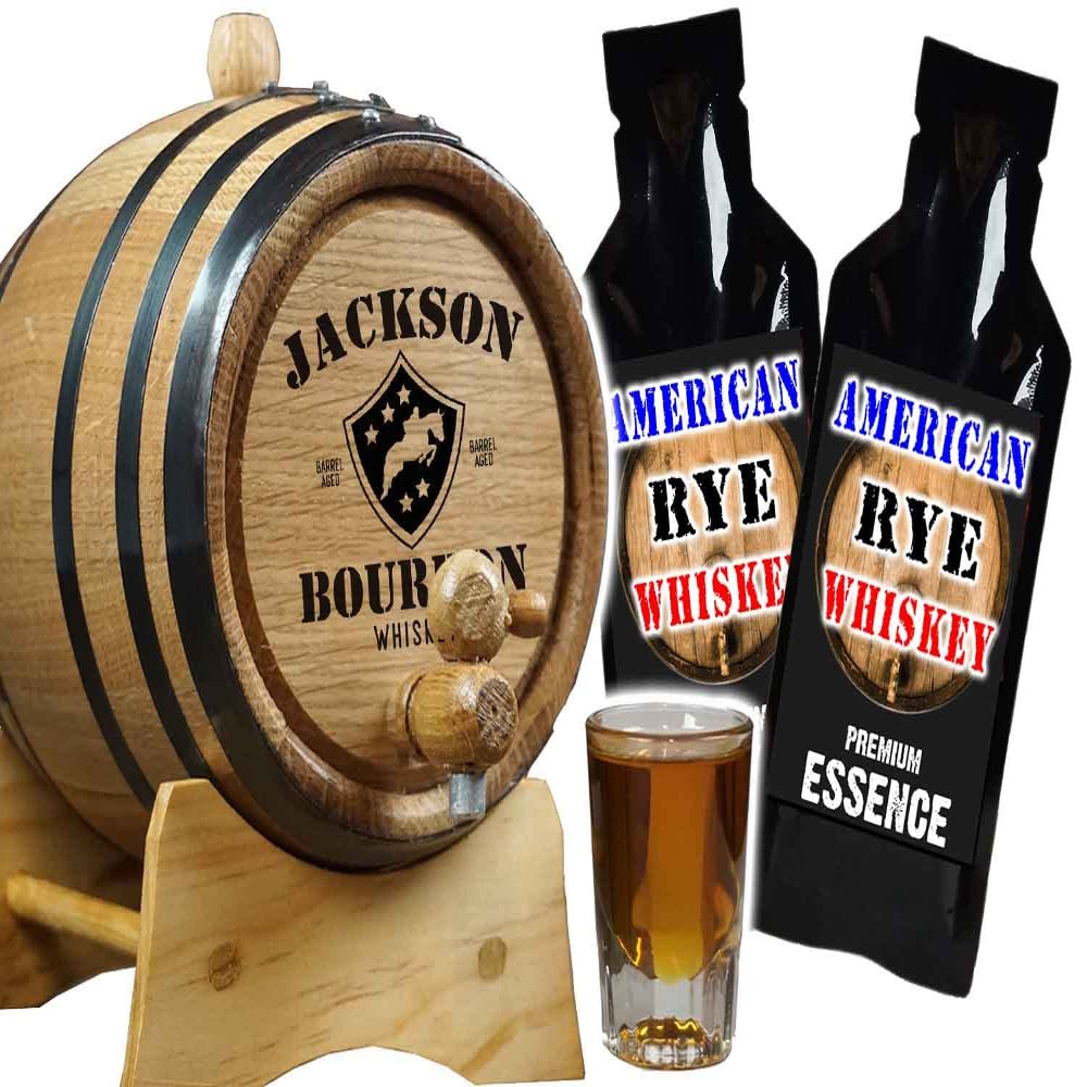 Personalized American Rye Whiskey Making Bootleg Kit - Thousand Oaks Barrel Co. - Age Spirits in an Oak Cask Keg - Best Fathers Day Gift Ever - Home brew (B255) (5 Liter)