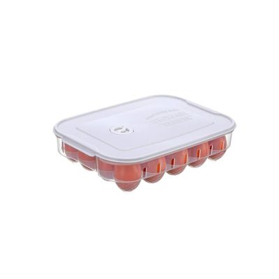 Egg Tray, Refrigerator Storage Box For Duck Hen Poultry Egg Protector Holder (Color : Gray)
