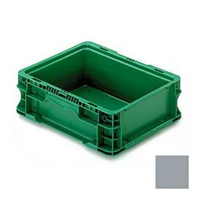 Lewis Bins+ ORBIS Stakpak NXO1215-5 Modular Straight Wall Container, 12"L x 15"W x 5"H, Gray