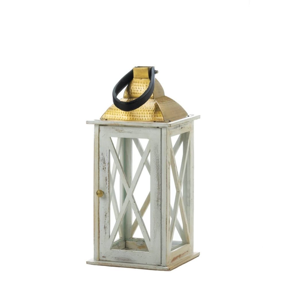 Nikki Chu Home Savannah Medium White Lantern