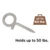 National Hardware N260-152 Q Hangers Ceiling Hanging String Lights More Sturdy Than Cup Hooks, 12 Count (Pack of 1), Stainless Steel view 4