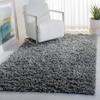 Handmade 4' x 6' Rectangle Sheep Shag Solid Polyester Faux Fur Rug, Casual Hand-Woven Soft Cozy Smooth Long Lasting Durability Silver Grey Area Rug, Perfect for Bedroom, Entryway, Living Room Decor view 1