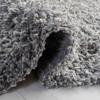 Handmade 4' x 6' Rectangle Sheep Shag Solid Polyester Faux Fur Rug, Casual Hand-Woven Soft Cozy Smooth Long Lasting Durability Silver Grey Area Rug, Perfect for Bedroom, Entryway, Living Room Decor view 4