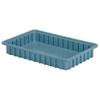 LewisBins Divider Box, 16-1/2" x 10-7/8" x 2-1/2", Light Blue, Lot of 6 view 1