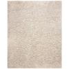 Handmade 3' x 5' Rectangle Sheep Shag Solid Polyester Faux Fur Rug, Casual Hand-Woven Soft Cozy Smooth Long Lasting Durability Ivory Area Rug, Perfect for Bedroom, Entryway, Living Room Decor view 3