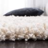 Handmade 3' x 5' Rectangle Sheep Shag Solid Polyester Faux Fur Rug, Casual Hand-Woven Soft Cozy Smooth Long Lasting Durability Ivory Area Rug, Perfect for Bedroom, Entryway, Living Room Decor view 4