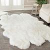 5' x 8' Glam Handmade Shag Solid White Sheepskin Rug, Accent Indoor Deliciously Soft Underfoot Chic Solid Pattern Fluffy Area Rug, Perfect for Bedroom, Entryway, Kitchen, Living Room view 1