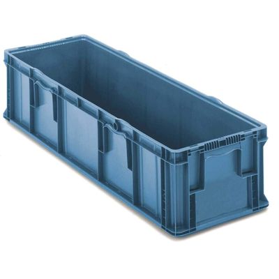 Lewis Bins+ ORBIS Stakpak Plastic Long Stacking Container, 48 x 22-1/2 x 7-1/4, Blue