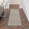 Nourison Home Palamos Cream Grey 2'2" x 7'6" Area Rug - Easy Clean, Non Shedding, Bed Room, Living Room, Dining Room, Kitchen (8' Runner) view 1