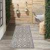 Nourison Home Palamos Cream Grey 2'2" x 7'6" Area Rug - Easy Clean, Non Shedding, Bed Room, Living Room, Dining Room, Kitchen (8' Runner) view 2