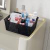 Asking 4-Pack Plastic Weave Storage Basket, Black Plastic Storage Baskets Organizing view 4