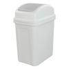 Asking 1.8 Gallon Small Trash Can with Swing-top Lid, Plastic Garbage Bin, Grey view 1
