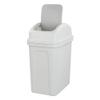 Asking 1.8 Gallon Small Trash Can with Swing-top Lid, Plastic Garbage Bin, Grey view 2