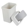 Asking 1.8 Gallon Small Trash Can with Swing-top Lid, Plastic Garbage Bin, Grey view 3