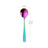 7-Inch Soup Spoons, Baikai 6 Pieces Bouillon Spoon,18/10 Stainless Steel Finished Table Dinner Spoons Set of 6 (Rainbow) view 2