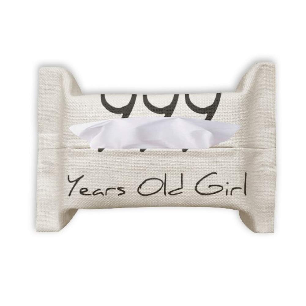 999 Years Old Girl Age Art Deco Gift Fashion Paper Towel Facial Tissue Bag Napkin Bumf
