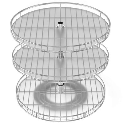 3 Tier Lazy Susan Large Shelf for Kitchen 13 inch,Tall Height Adjustable Turntable Spice Rack Spinner Cabinet Organizers and Storage,Rotating Under Sink Organizer,with PP Plastic Sheet (3 Tier)