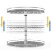 3 Tier Lazy Susan Large Shelf for Kitchen 13 inch,Tall Height Adjustable Turntable Spice Rack Spinner Cabinet Organizers and Storage,Rotating Under Sink Organizer,with PP Plastic Sheet (3 Tier) view 2