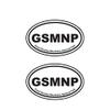 MAGNET Pair Of Great Smokey Mountains National Park Oval Euro Gsmnp Magnetic Vinyl Car Fridge Sticks to any Metal Surface 5" view 1