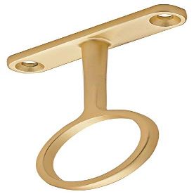 Sturdy Steel Center Closet Rod Support Bracket for Standard 1-5/16" Diameter Closet Rods (3, Matt Gold)