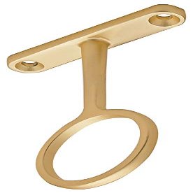 Sturdy Steel Center Closet Rod Support Bracket for Standard 1-5/16" Diameter Closet Rods (3, Matt Gold)