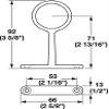 Sturdy Steel Center Closet Rod Support Bracket for Standard 1-5/16" Diameter Closet Rods (3, Matt Gold) view 2