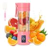 Portable Blender Cup,Electric USB Juicer,Mini Blender For Shakes and Smoothies, juice,380ml, Six Blades Great for Mixing,pink view 1