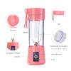 Portable Blender Cup,Electric USB Juicer,Mini Blender For Shakes and Smoothies, juice,380ml, Six Blades Great for Mixing,pink view 2