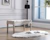 Kmax Tufted Entryway Bench, Upholstered Rustic Ottoman Bench, 31.5" x 15.75" x 15.7" Beige view 4