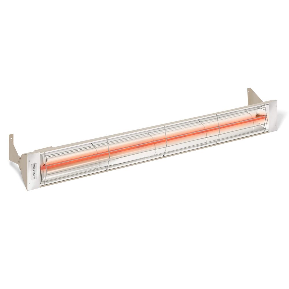 Infratech W-3028 BE Stainless Steel Single Element Fixture Electric Patio Heater 61.25" Long, 3000 Watt, 208 Volts, Beige Finish