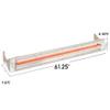 Infratech W-3028 BE Stainless Steel Single Element Fixture Electric Patio Heater 61.25" Long, 3000 Watt, 208 Volts, Beige Finish view 3