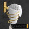 Bathroom Hair Dryer Holder Hair Care Tools Holder Wall Mount (Gold) view 2