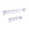 13.7 Inch Floating Shelf White, Wood Floating Shelves Wall Mounted Shelf Unit Hanging Rack Modern Display Decor for Bedroom Living Room Bathroom Office, Wood-Plastic Composite view 3