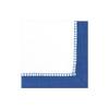 Caspari Linen Border Paper Cocktail Napkins in Marine Blue - Four Packs of 20 view 2